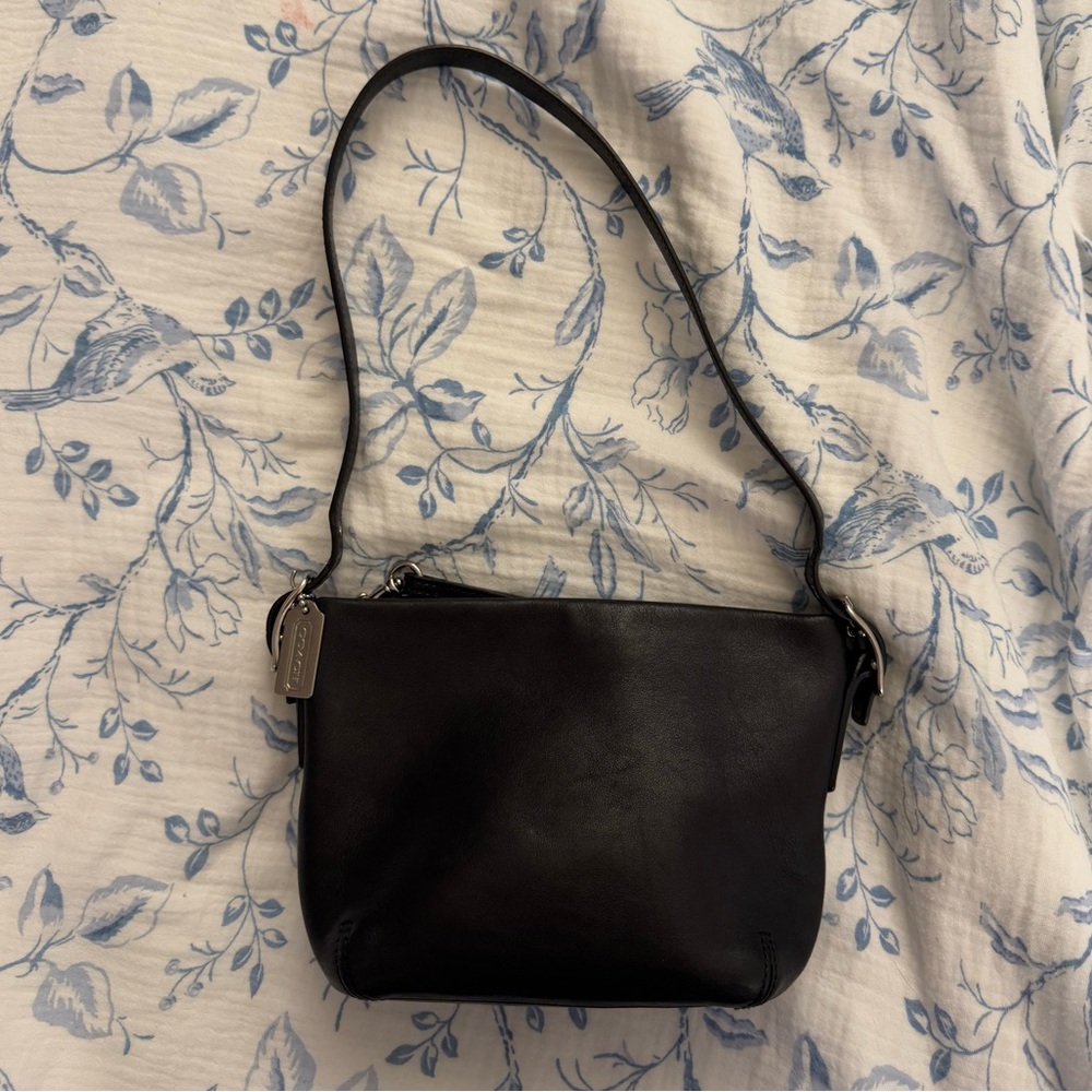 Coach Black Leather Shoulder Bag